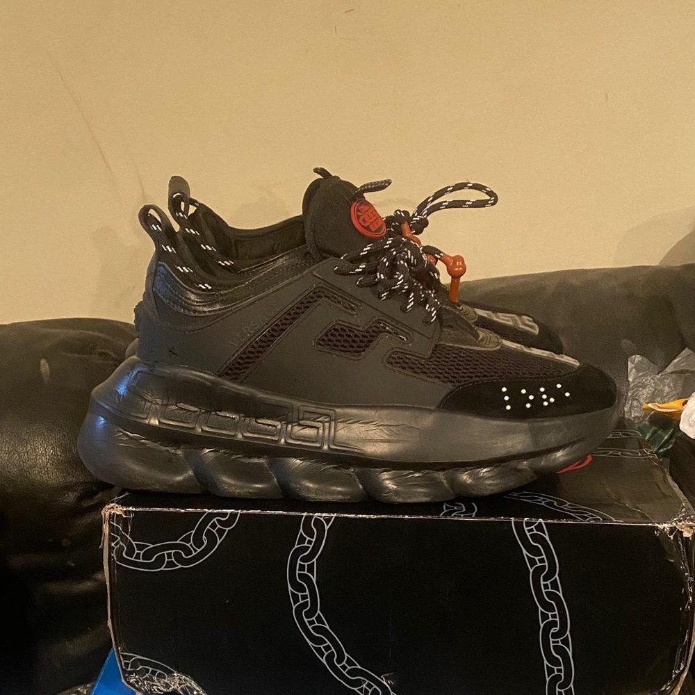 Versace Black Chunky Sneakers - Picture 2 of 6
